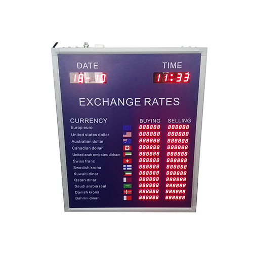 12 Rows and 2 Columns Money Exchange Rate Display Board